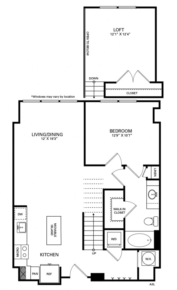 Carmichael Floor Plan at Berkshire Chapel Hill, Chapel Hill, North Carolina
