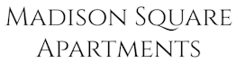 A sign that says "Madison Square Apartments".