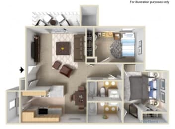  Floor Plan Two Bedroom