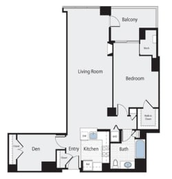 one bedroom apartment rentals with den in arlington