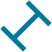 A blue figure with a black background at Beton Apartments, Wembley, HA9 0SL