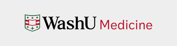 A logo with a shield and a book on it and the letters WashU.