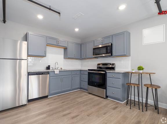 Equipped Kitchen at University Digs Apartments, Pittsburg, 66762