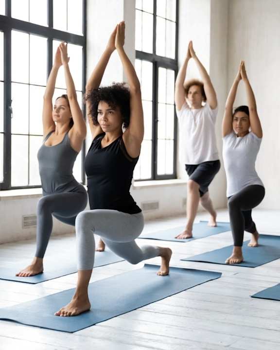 Group of People Practicing Yoga