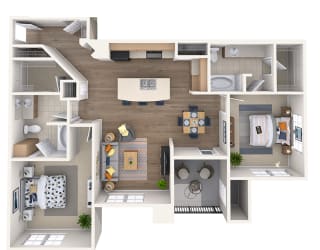 tacara steiner ranch b3 floor plan two bed two bath