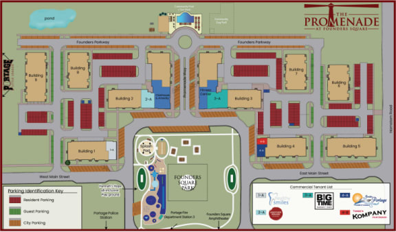 a map of the promenade at a convention center