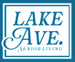 Lake Ave. Senior Living logo with blue and black colors.