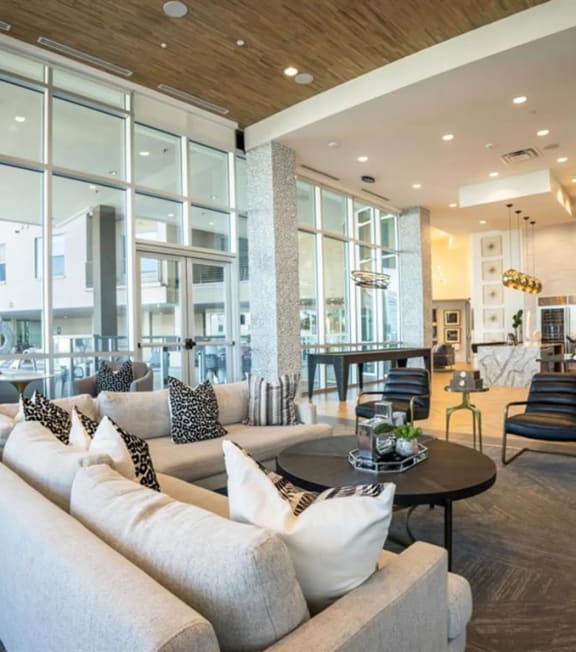 social lounging spaces at The Gabriella apartments