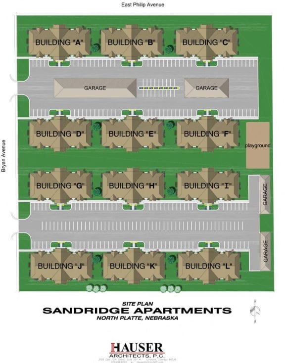 a site plan showing the layout of a parking lot