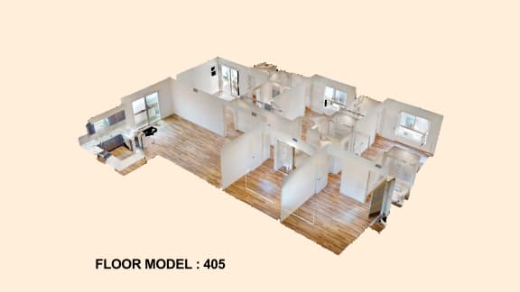 a 3d floor plan of a home