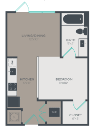 S1-M1 Floor Plan at Link Apartments® Glenwood South, Raleigh, 27603