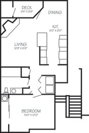 Park Creek Village | Calypso 1x1 725 sq ft