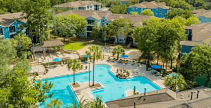 Aerial view of Pool at The Lory of Tallahassee, Tallahassee, FL