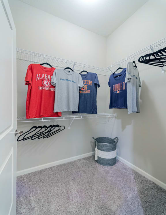 Closet at Seleno at Bridge Street, Huntsville, Alabama