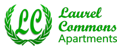 The image features the logo and name of "Laurel Commons Apartments".