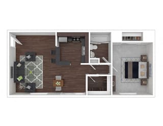 Crane Village 1 Bedroom 1C/1CR/1CX floor plan
