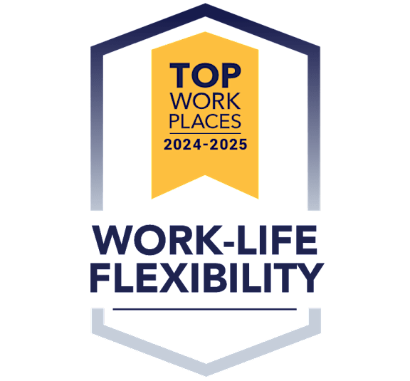 a logo for the top work places 2014 work life flexibility