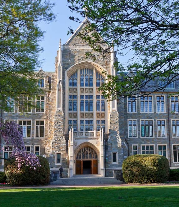 a large building on the campus