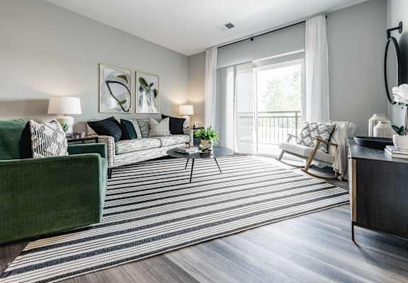 Living room at Velo Village in Franklin, Wisconsin
