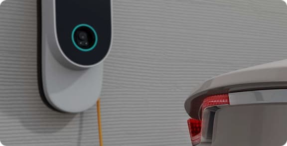 a security camera on the side of a car