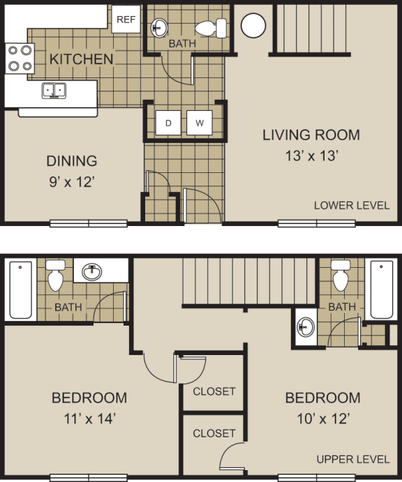 2 bed 2 bath B3A