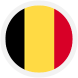 a yellow and red flag with a white ring around it