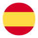 a red and yellow circle on a blue background