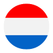 a red and white flag with a red circle in the middle