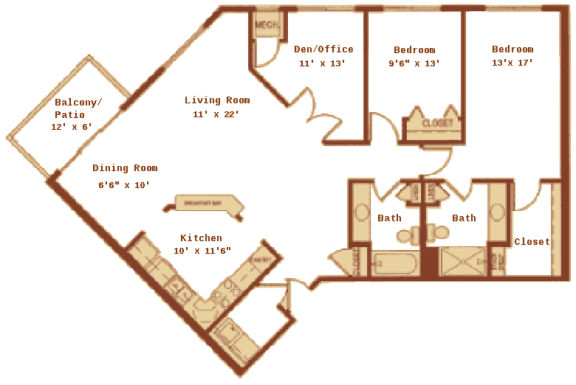 Lakewood Place floor plan, White Bear Lake, Minnesota