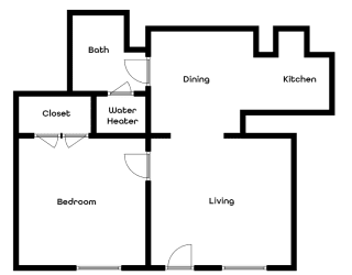 Floor Plan 1 Bedroom