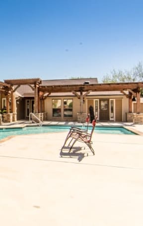take a dip in the resort style pool at villas at houston levee west apartments