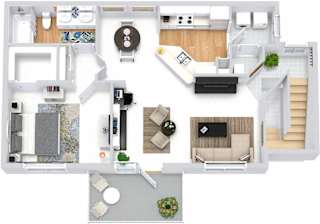 Seabrook + Attached Garage. 1 bedroom apartment. 1st floor entry. Kitchen with bartop open to living & dinning rooms. 1 full bathroom, double vanity. Walk-in closet. Patio/balcony. Optional Fireplace.