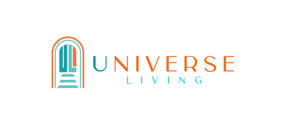 a logo for a living room with an open door