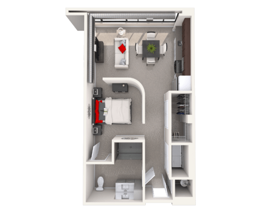 Mission Lofts Apartments 7b ADA Floor Plan