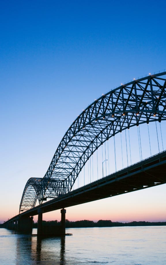 a bridge over a body of water