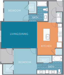 B3-EU Floor Plan at Watermark on Twenty Mile, Parker, 80134