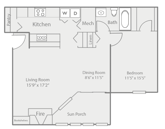 A black and white image of a house floor plan.