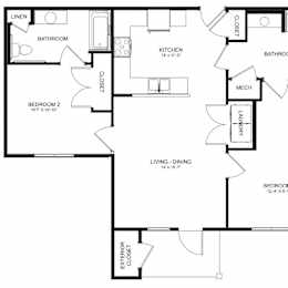  Floor Plan 2 Bedroom