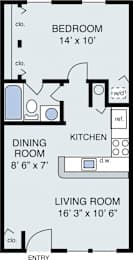 1 bedroom garden