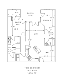 Floor Plan  New Garden Squre Apartments - The Carolina - Large 2 Bedroom 2 Bathroom.