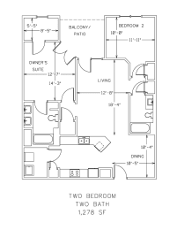 Floor Plan  New Garden Square Apartments. 2 Bedroom 2 Bathroom. The Magnolia