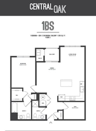  Floor Plan 1 Bedroom 2 Bath with Den
