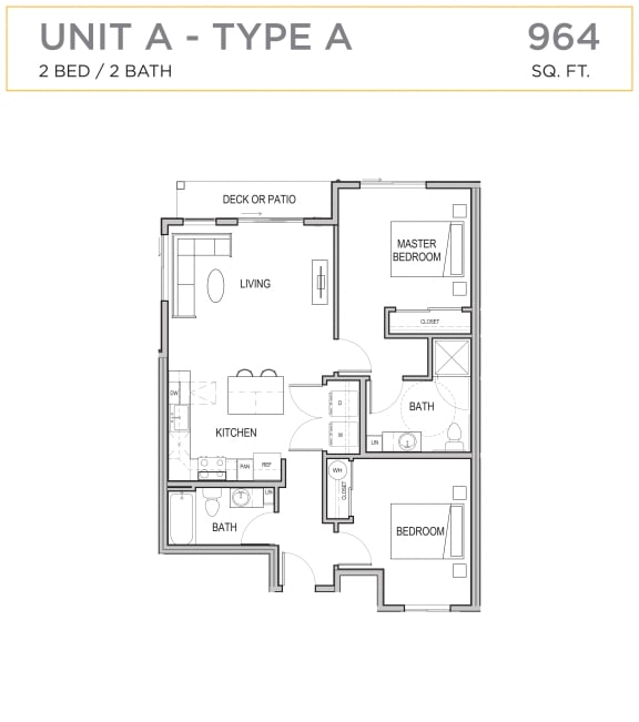 Floor Plan  Ascend Maple Valley Apartments Unit A Floor Plan