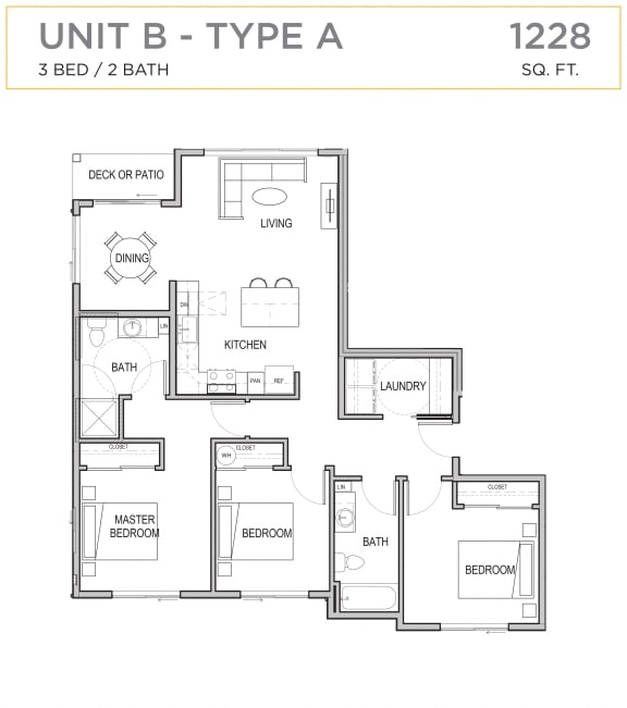 Ascend Maple Valley Apartments Unit B Floor Plan Ascend Maple Valley Apartments Unit B Floor Plan