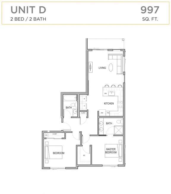 Ascend Maple Valley Apartments Unit D Floor Plan Ascend Maple Valley Apartments Unit D Floor Plan