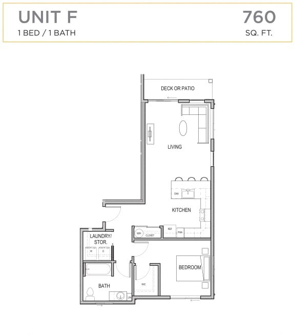 Ascend Maple Valley Apartments Unit F Floor Plan