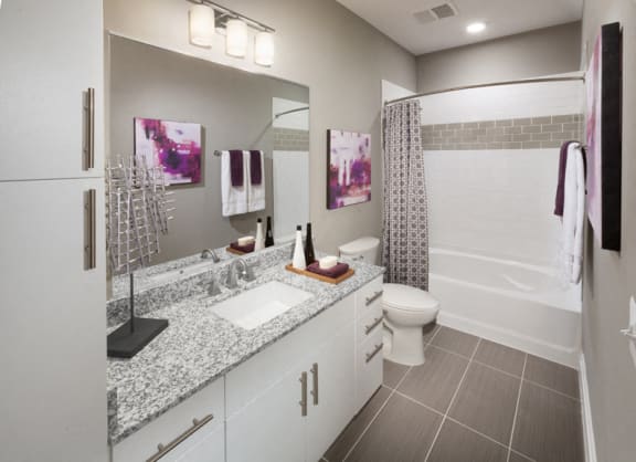Bathroom at Harrison at Reston Town Center, Virginia, 20190