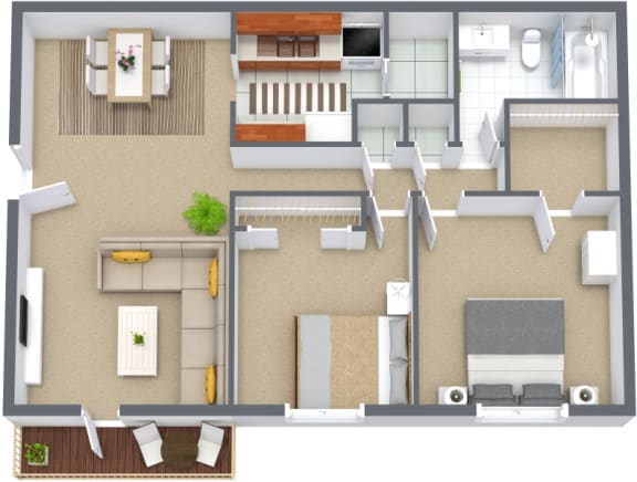 Floor Plan  2 BR
