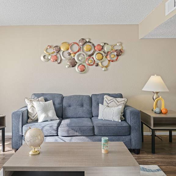Living Room Interior at Diamond Crest Townhomes, Norman, 73071
