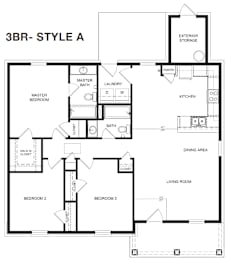  Floor Plan 3 Bedroom (A)